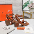 IVRESSE 65 SANDAL CARAMEL CALFSKIN
