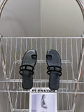 Georgia Sandals Black Suede Black Calfskin