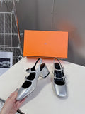 JACKIE 50 PUMP SILVER LAMBSKIN