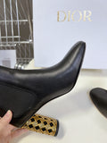 ICON HEELED ANKLE BOOT BLACK CALFSKIN 8 CM
