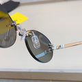 FIRST CRYSTAL OVAL FRAME SUNGLASSES FE4075US IN METAL