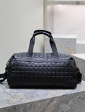 TRAVEL TOTE BAG 50 IN BLACK PLAID NYLON