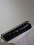 KATE 99 MEDIUM BAG 26 IN BLACK CROCODILE-EMBOSSED CALFSKIN COPPER HARDWARE