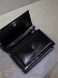 SUNSET SMALL BAG 19 IN BLACK CALFSKIN BLACK HARDWARE