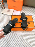 INVINCIBLE 50 SANDAL IN BLACK CALFSKIN