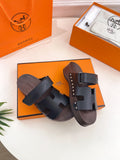 KOS CLOG IN BLACK CALFSKIN