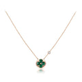 SUN PEDANT PINK GOLD 1 DIAMOND NECKLACE