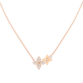 STAR BLOSSOM NECKLACE PINK GOLD DIAMONDS